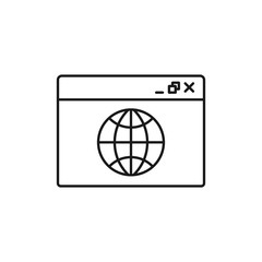 domain - minimal line web icon. simple vector illustration. concept for infographic, website or app.