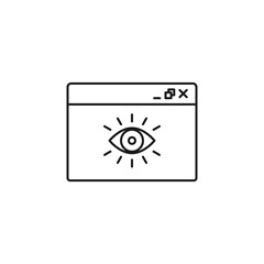 web monitoring - minimal line web icon. simple vector illustration. concept for infographic, website or app.