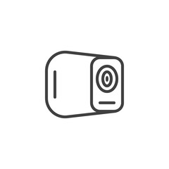 Car dvr camera line icon. linear style sign for mobile concept and web design. Drive recorder outline vector icon. Symbol, logo illustration. Vector graphics