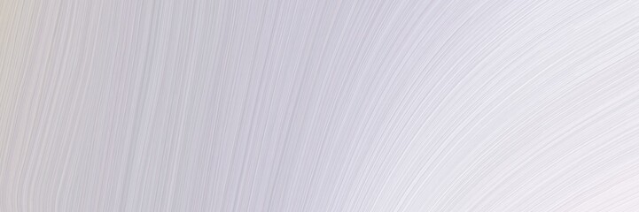 Fototapeta premium banner smooth swirl waves background illustration with light gray, white smoke and ash gray color