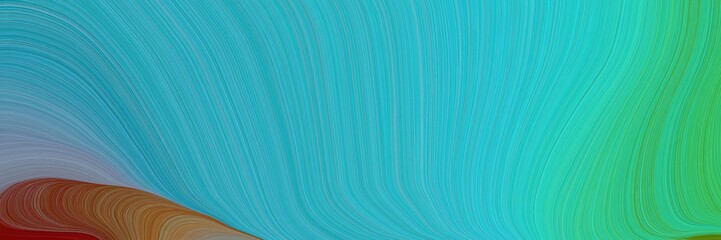 banner elegant curvy swirl waves background illustration with light sea green, dark olive green and cadet blue color