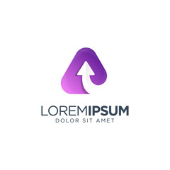 Arrow Logo Design vector illustration, colorful logo