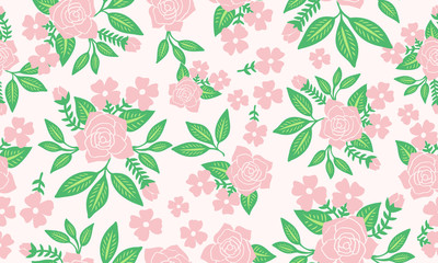 Classic wallpaper seamless vintage floral pattern background.