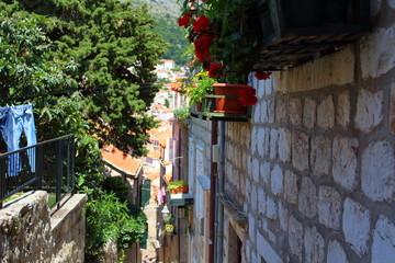 Fototapeta na wymiar Lane in Dubrovnik, Croatia