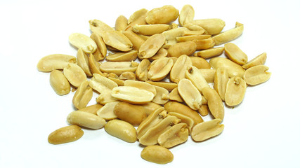 Group of salted peanut seeds