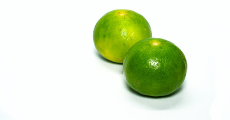 the Lime on white background