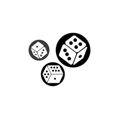 Dice icon vector design template