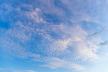 white clouds in a blue sky