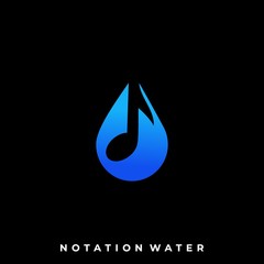 Water Music Illustration Vector Template