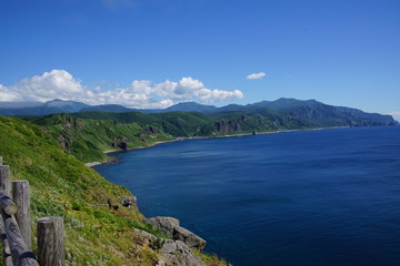 Obraz premium 北海道積丹郡積丹町 神威岬