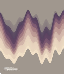 Abstract waveform background. 3d technology style. Vector illustration with sound waves.