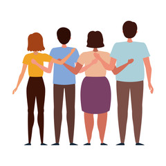 Obraz premium Isolated women and men avatars design