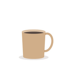 Coffee cup vector object on white