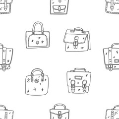 patern flyer, briefcase hand drawn sketch case.