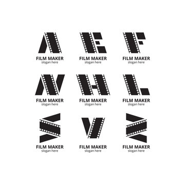 Set Of Letter In Film Maker Logo Template