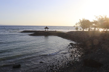 A beautiful view of beach in Bali, Indonesia.