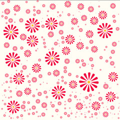 Floral background with red flowers