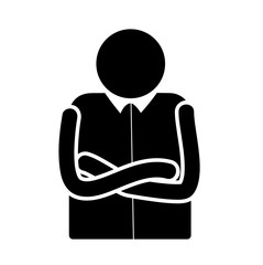 icon man laid hand in hand. severity. EPS 10 vector illustration.