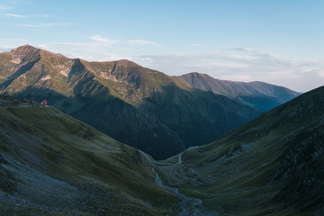 Landscape of beautiful uplands area with blue sky