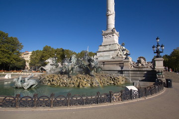 Fototapeta na wymiar Monument aux Girondins on Esplanade des Quinconces in Bordeaux,France