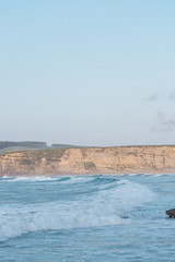 Picturesque landscape of coastline in summer
