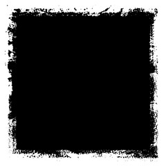 Grunge background black rectangular isolated on white background