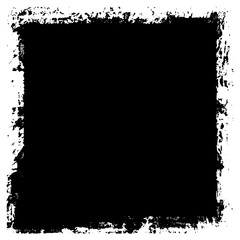 Grunge background black rectangular isolated on white background