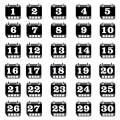 calendar set icon. icon related to date. simple design editable