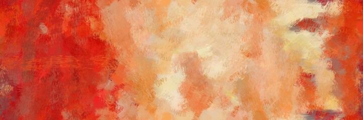 header illustration painted art with dark salmon, firebrick and wheat color