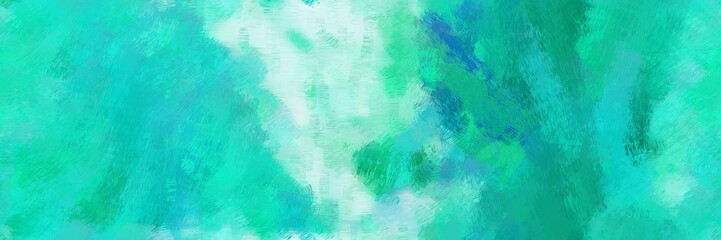 creative design paint brushed with light sea green, pale turquoise and aqua marine color