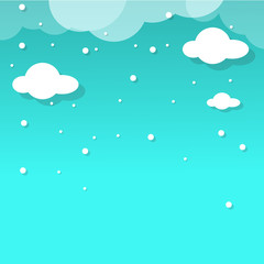 Clouds background  Snow Blue background