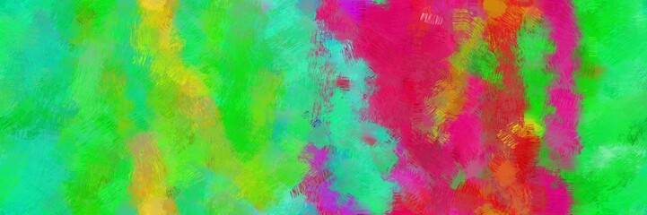 seamless design painting with moderate red, lime green and moderate pink color