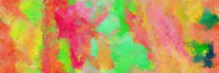 colored design painting with peru, sandy brown and lime green color