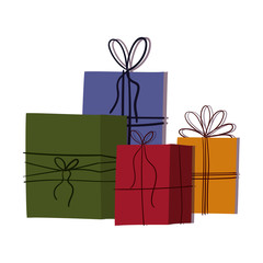 Merry christmas gifts vector design