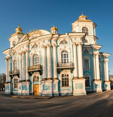 Fototapeta na wymiar ST. ST. Petersburg, RUSSIA, Naval Cathedral of St. Nicholas (Naval Cathedral of St. Nicholas).