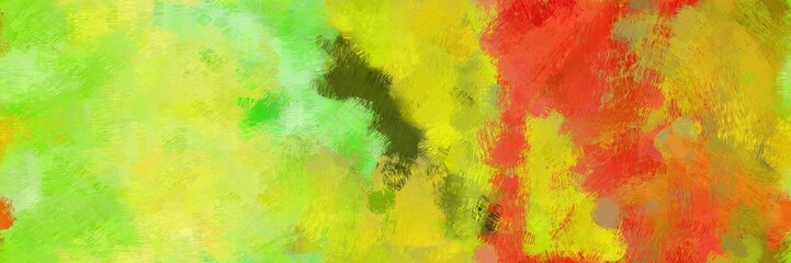 seamless pattern illustration paint brushed with yellow green, coffee and dark olive green color