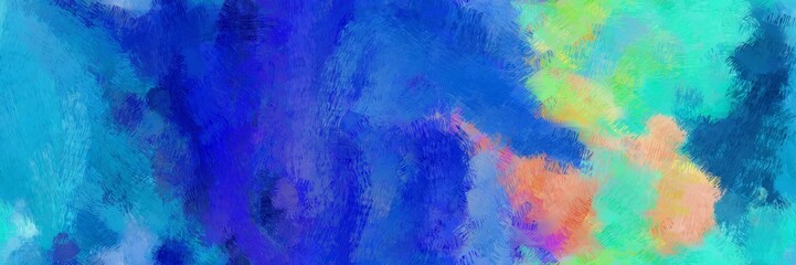 beautiful design painting with strong blue, tan and medium turquoise color