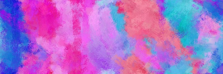 seamless design paint brushed with orchid, steel blue and medium violet red color