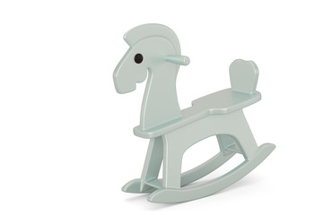 Rocking horse Isolated on white background. 3d illustration