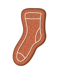 Merry christmas santas sock cookie vector design