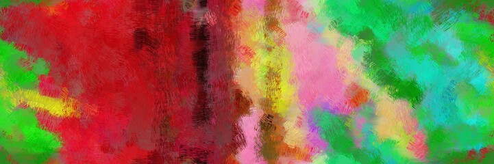 artwork design painted brush with firebrick, medium sea green and dark khaki color