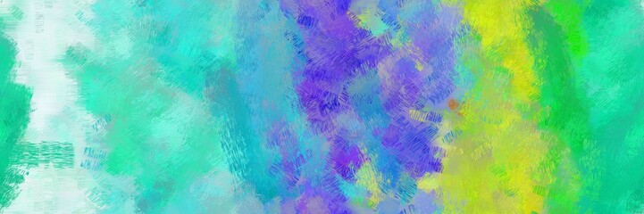 abstract illustration painting with medium turquoise, tea green and slate blue color