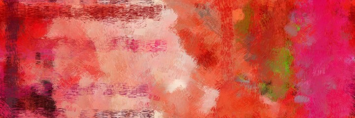 art design painted brush with moderate red, burly wood and dark salmon color