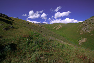 Clouds over the hill.