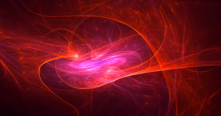 Fototapeta premium 3D rendering abstract red fractal light background