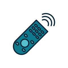 control device signal internet of things line and fill icon