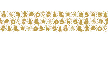 Xmas icons on empty background. Christmas decoration. Vector