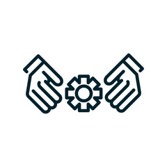 hands with flower peace and human rights line