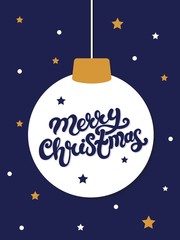 Naklejka premium Merry Christmas. Hand drawn lettering and illustrations. Best for Christmas / New Year greeting cards, invitation templates, posters, banners. Vector illustration