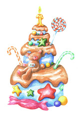 Festive children's cake